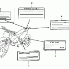 CRF80F Наклейки предупреждения