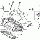 VT750C2F Задняя головка цилиндров