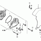 VT750C2F Water pump - left rear cover