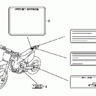 CRF250R Наклейки предупреждения