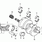 VFR800A Коленвал,поршни
