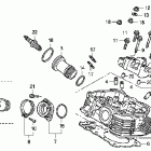 VTX1800F3 Головка цилиндров задняя
