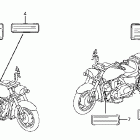 VTX1800N3 Наклейки предупреждения