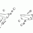 VTX1300C Chrome backrest @ rear carrier attachment