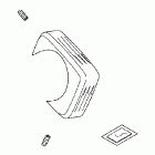 VTX1800F2 Billet driveshaft bolt cover (fluted)