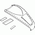 VTX1800F2 Tank belt leather (studded)