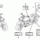 VTX1800F3 Наклейки предупреждения