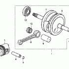 CRF50F Коленвал и поршни