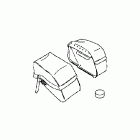 VTX1300C Leather saddlebags (18l) (plain)