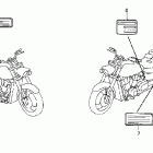 VTX1800F2 Наклейки предупреждения