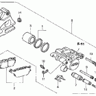CB900F Задний суппорт тормозной