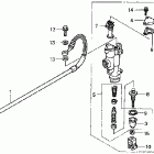 CR250R Задний тормозной цилидр