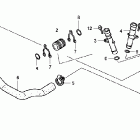 VT750DCA Патрубки охлаждения