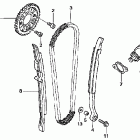 CRF450X Цепь ГРМ и натяжитель