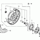 VT750CA Заднее колесо