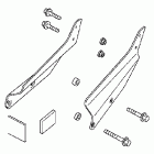 VTX1800F2 Backrest chrome rr carrier mount brackets