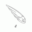 VTX1800N2 Chrome front fender ornament