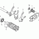 XR650R Gear shift drum @ gear shift fork