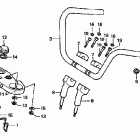 VT1100C Руль и панель переднего номера