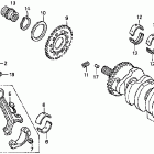 CB900F Коленвал и поршни