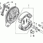VT600CD Задний тормоз