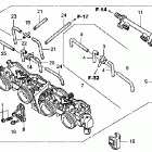 CB900F Корпус дроссельной заслонки (в сборе).