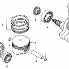 XR650R Коленвал и поршни