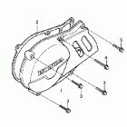 CRF100F Крышка картера левая