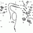 CRF450R Handle lever @ switch @ cable (crf450r'04-'07)