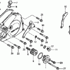 CRF450R Крышка картера левая