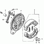 VT750CA Задний тормоз