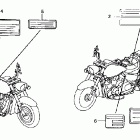VTX1300S Caution labels @ marks