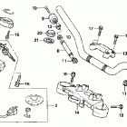 CB600F Руль и панель переднего номера