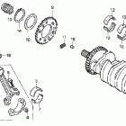 CBR600F4 Коленвал и поршни
