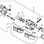 CR85R Задний суппорт тормозной