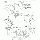 Prairie 400 4X4 (KVF400-C2) Наклейки предупреждения