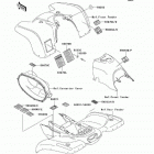 Prairie 300 (KVF300-B2) Наклейки предупреждения