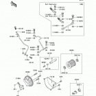 Bayou 300 4X4 (KLF300-C12) Масляный и водяной насос. фильтр масленый