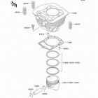 Prairie 300 (KVF300-B2) Цилиндр и поршни