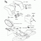 Prairie 300 4X4 (KVF300-A2) Наклейки предупреждения