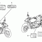 VT750CA Предупредительные таблички
