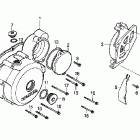 CRF230F Крышка картера левая