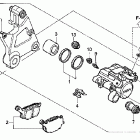 VTX1300C Задний суппорт тормозной