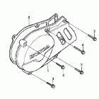 CRF100F Крышка картера левая