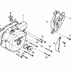 CRF150F Крышка картера левая