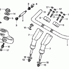 VT750DCA Руль и панель переднего номера