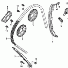 CB900F Цепь ГРМ и натяжитель
