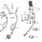 CRF50F Рулевые рычаги , переключатели и тросы