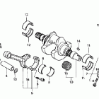 VTR1000F Коленвал и поршни