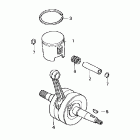 CR125R Коленвал и поршни
